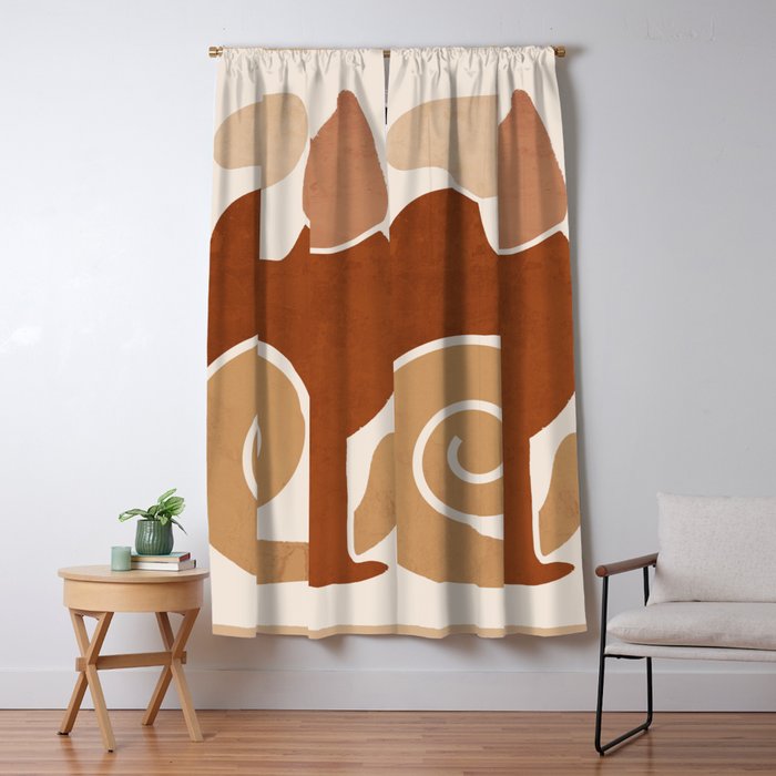 Modern Abstract Art Cat 3 Window Curtain Gallery Image 5