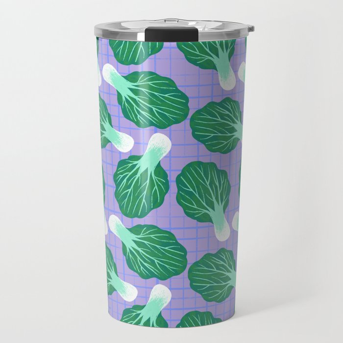 Bokchoy Pattern Travel Mug Gallery Image 1