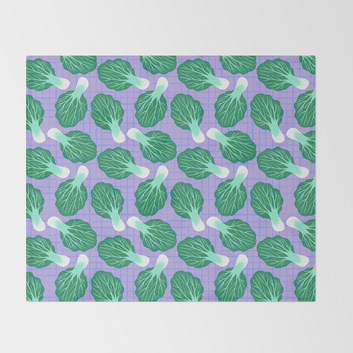 Bokchoy Pattern Throw Blanket Gallery Image 2