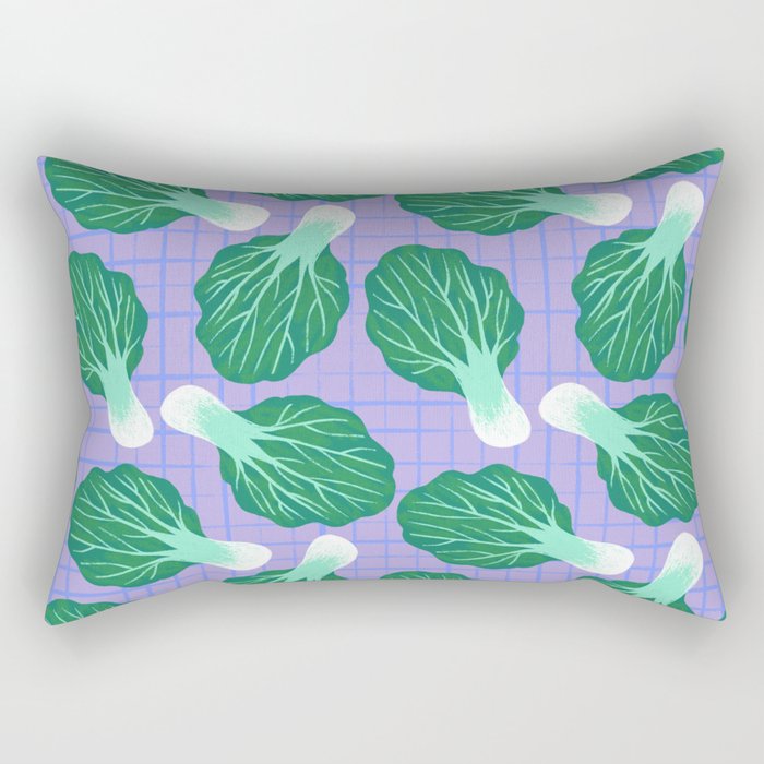 Bokchoy Pattern Rectangular Pillow Gallery Image 2