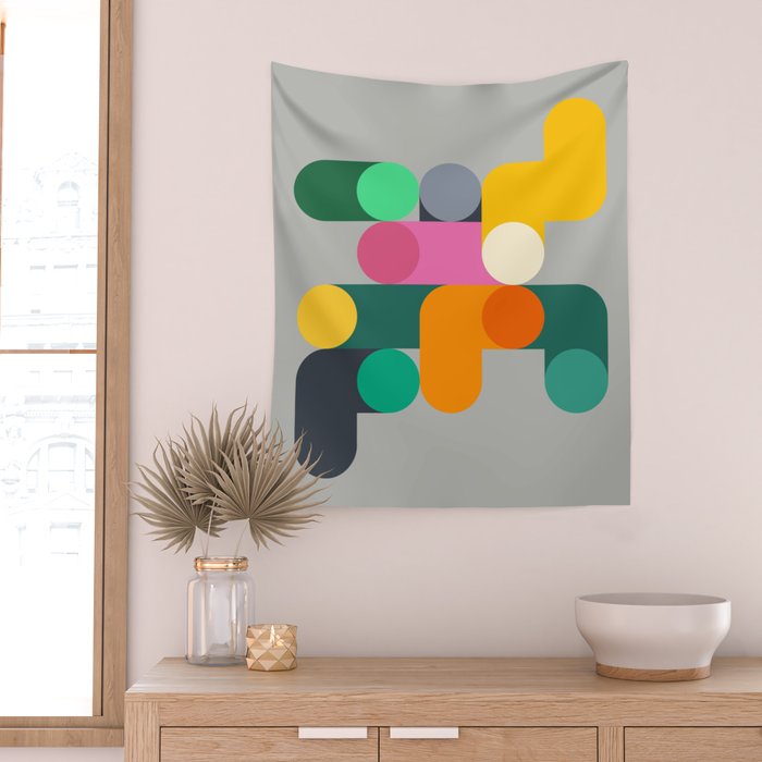 Modern Geometric 85B Wall Tapestry Gallery Image 2