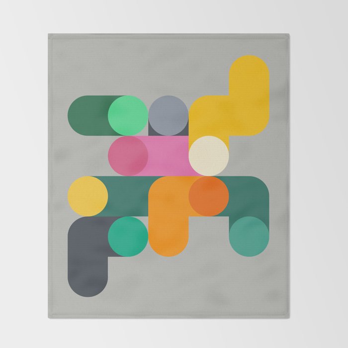 Modern Geometric 85B Throw Blanket Gallery Image 2