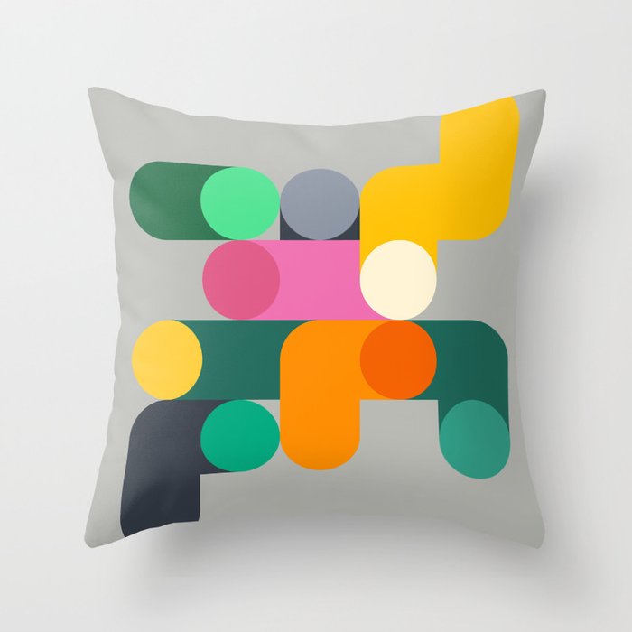 Modern Geometric 85B Throw Pillow Gallery Image 1
