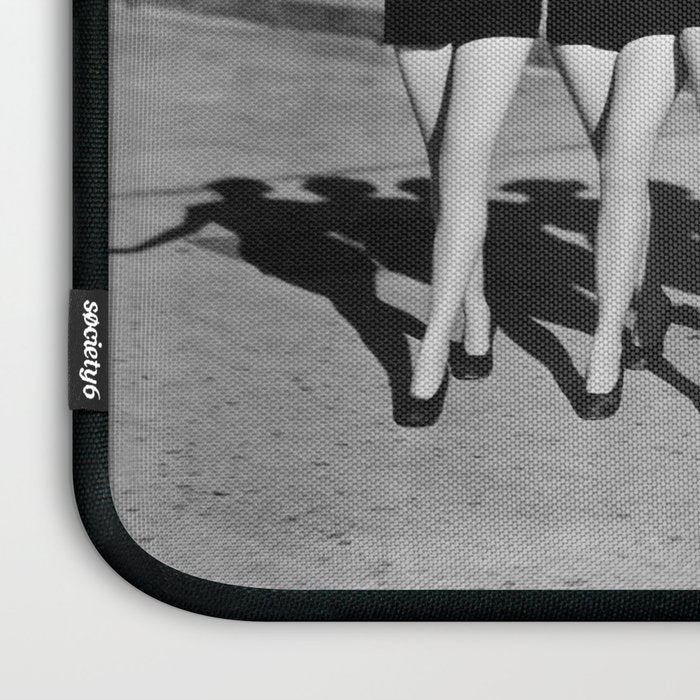 New York Girls in a line, lovely girls on the street - mid century vintage photo Laptop Sleeve Gallery Image 3