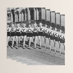 New York Girls in a line, lovely girls on the street - mid century vintage photo Wrapping Paper Gallery Image 3