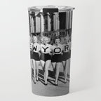 New York Girls in a line, lovely girls on the street - mid century vintage photo Travel Mug Gallery Image 1