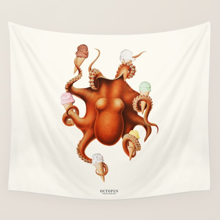 ICE CREAM OCTOPUS Wall Tapestry Gallery Image 4