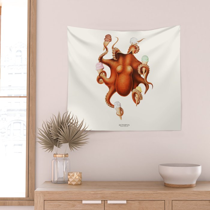 ICE CREAM OCTOPUS Wall Tapestry Gallery Image 2