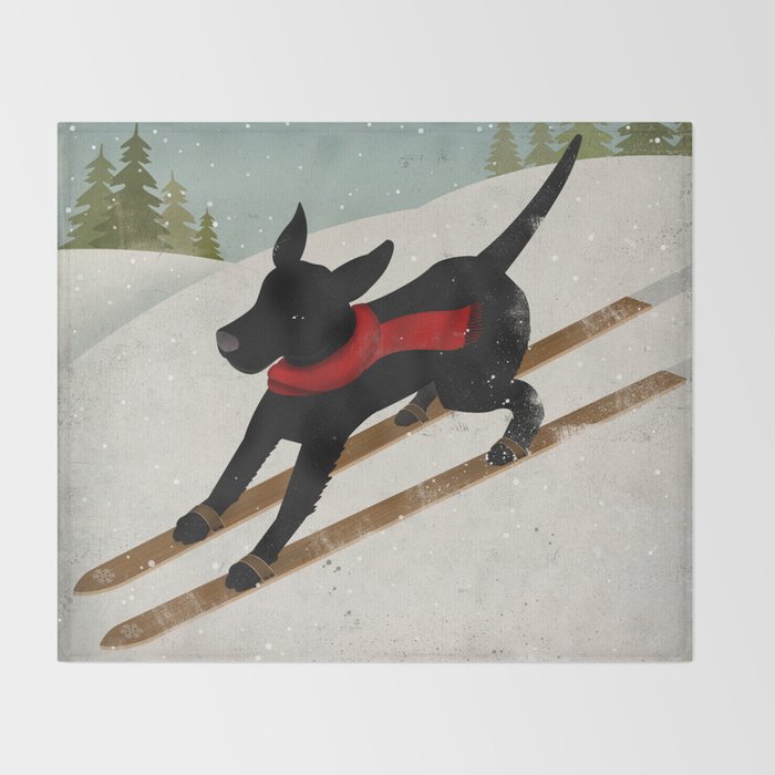 Black Dog Ski Co. Throw Blanket Gallery Image 2