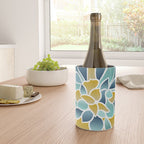 Modern, Floral Prints, Yellow, Blue and Teal Wine Chiller Gallery Image 4