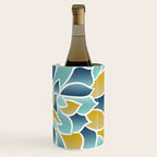 Modern, Floral Prints, Yellow, Blue and Teal Wine Chiller Gallery Image 3