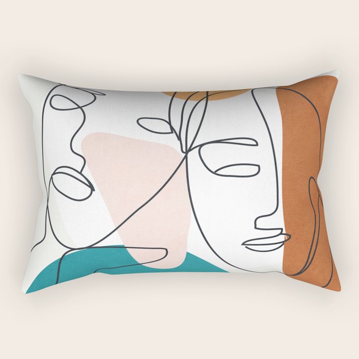Abstract Faces 29 Rectangular Pillow Gallery Image 2