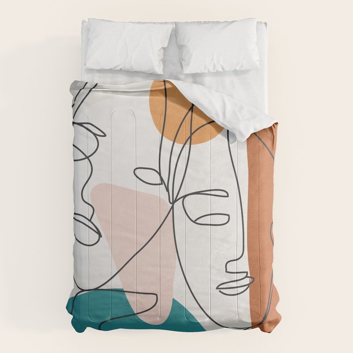 Abstract Faces 29 Comforter Gallery Image 1