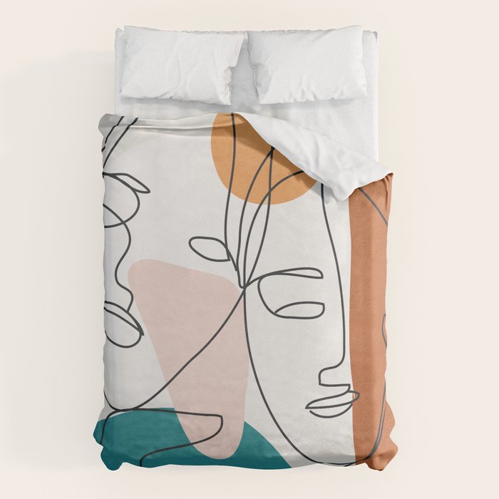 Abstract Faces 29 Duvet Cover Gallery Image 1