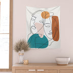 Abstract Faces 29 Wall Tapestry Gallery Image 2