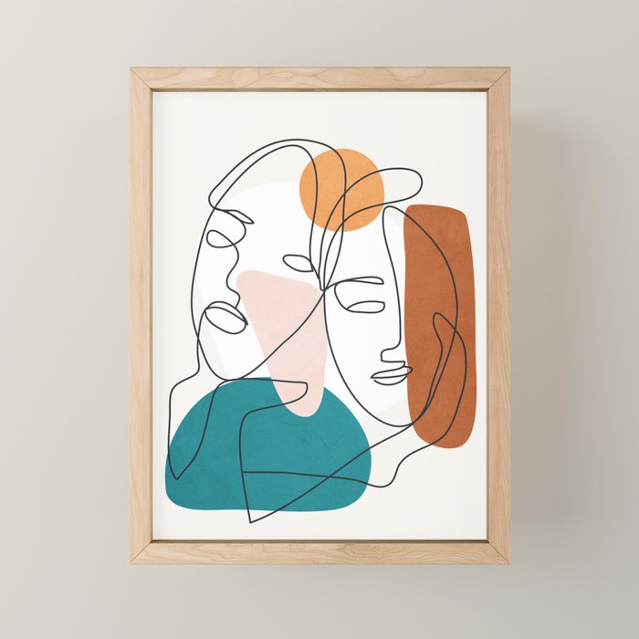 Abstract Faces 29 Mini Art Print Gallery Image 1