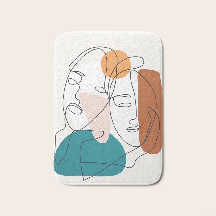 Abstract Faces 29 Bath Mat Gallery Image 1