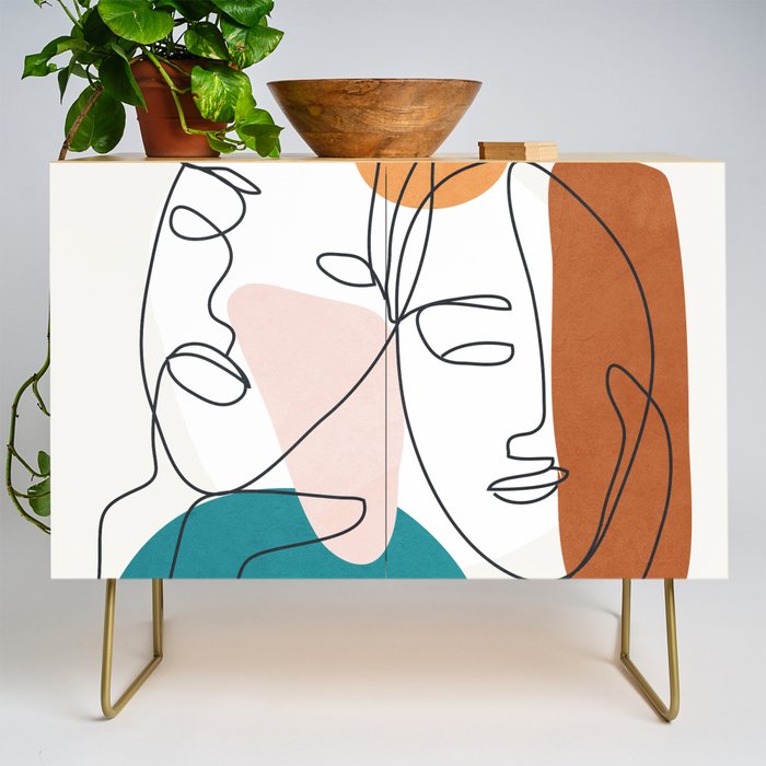 Abstract Faces 29 Credenza Gallery Image 1