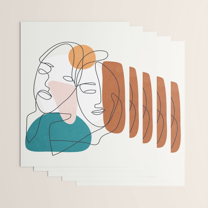 Abstract Faces 29 Wrapping Paper Gallery Image 3