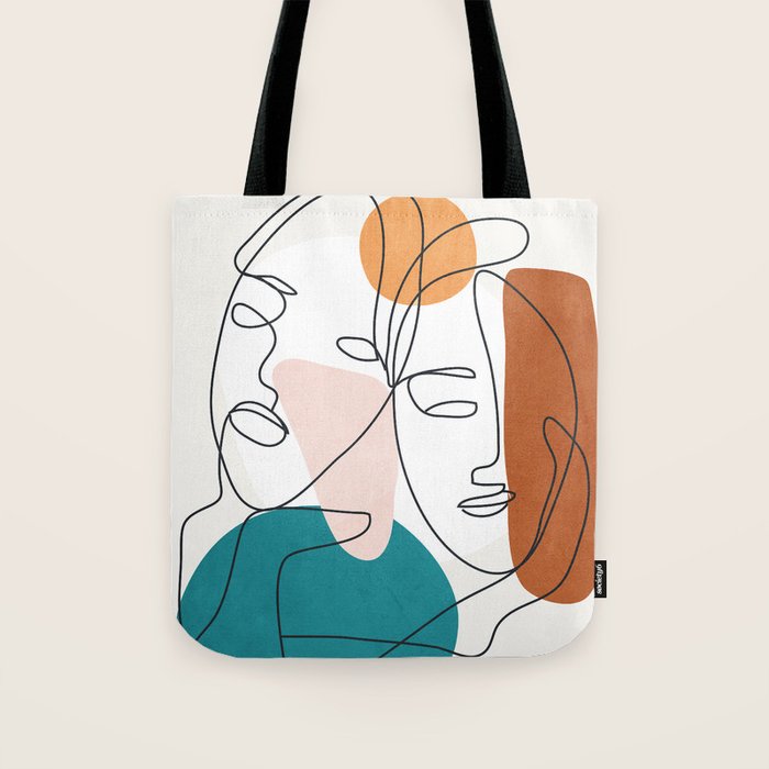 Abstract Faces 29 Tote Bag Gallery Image 1