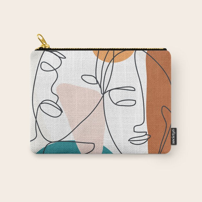 Abstract Faces 29 Carry All Pouch Gallery Image 1