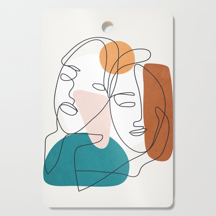 Abstract Faces 29 Cutting Board Gallery Image 1