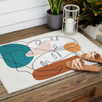 Abstract Faces 29 Outdoor Rug Gallery Image 2