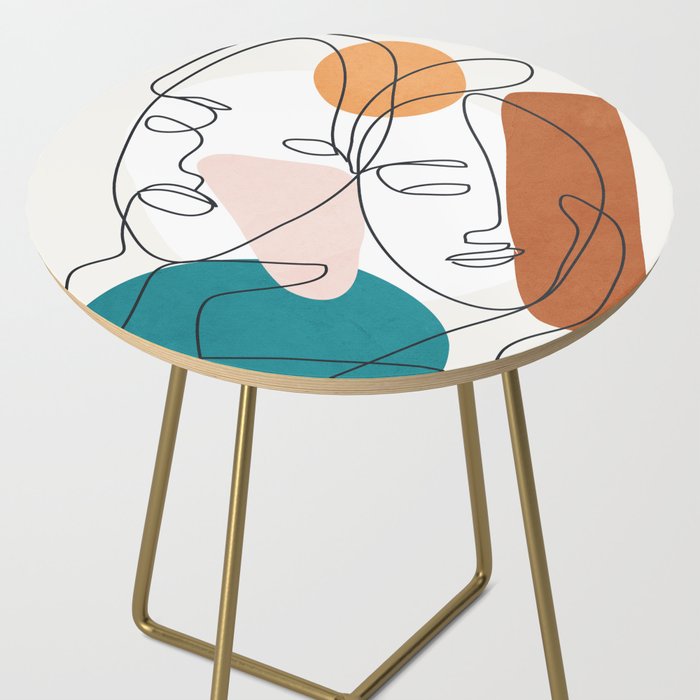 Abstract Faces 29 Side Table Gallery Image 2