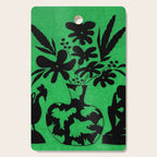 Black on Green Still Life Cutting Board Gallery Image 1