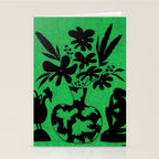 Black on Green Still Life Stationery Card Gallery Image 2