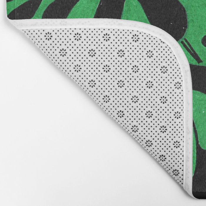 Black on Green Still Life Bath Mat Gallery Image 2