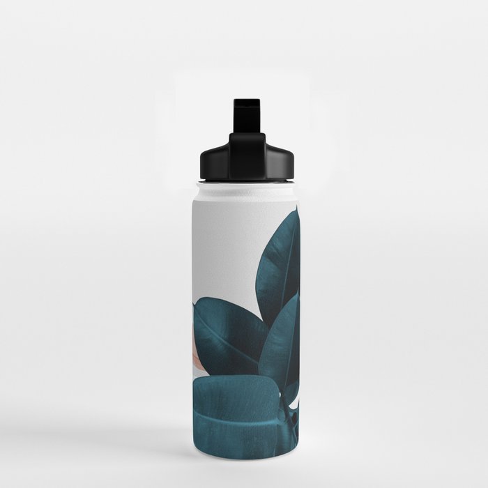 Blush & Blue Leaves Water Bottle Gallery Image 2