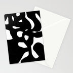 Maze Black & White Minimalist Abstract Mid century Ink Art Dark Brush Strokes Stationery Card Gallery Image 2
