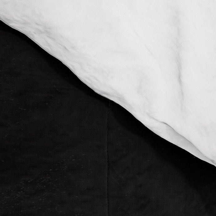 Maze Black & White Minimalist Abstract Mid century Ink Art Dark Brush Strokes Comforter Gallery Image 4