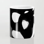 Maze Black & White Minimalist Abstract Mid century Ink Art Dark Brush Strokes Coffee Mug Gallery Image 4