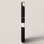 Maze Black & White Minimalist Abstract Mid century Ink Art Dark Brush Strokes iPhone Case Gallery Image 2