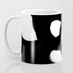 Maze Black & White Minimalist Abstract Mid century Ink Art Dark Brush Strokes Coffee Mug Gallery Image 3