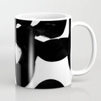 Maze Black & White Minimalist Abstract Mid century Ink Art Dark Brush Strokes Coffee Mug Gallery Image 1