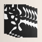 Maze Black & White Minimalist Abstract Mid century Ink Art Dark Brush Strokes Wrapping Paper Gallery Image 3