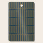 Geometric Minimalist Geo Box Striped Pattern in Navy Blue Mustard Gray Cutting Board Gallery Image 1