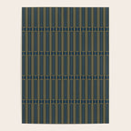 Geometric Minimalist Geo Box Striped Pattern in Navy Blue Mustard Gray Poster Gallery Image 4