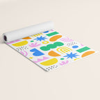Colorful abstract organic shape art pattern Yoga Mat Gallery Image 2