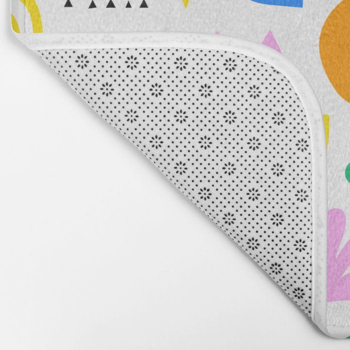 Colorful abstract organic shape art pattern Bath Mat Gallery Image 2