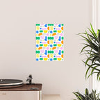 Colorful abstract organic shape art pattern Poster Gallery Image 2