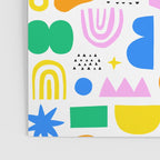 Colorful abstract organic shape art pattern Poster Gallery Image 3