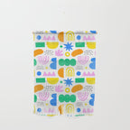 Colorful abstract organic shape art pattern Wall Hanging Gallery Image 1