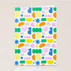 Colorful abstract organic shape art pattern Stationery Card Gallery Image 2