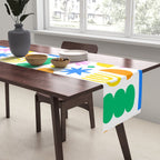 Colorful abstract organic shape art pattern Table Runner Gallery Image 2
