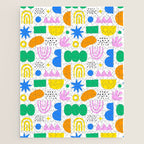 Colorful abstract organic shape art pattern Jigsaw Puzzle Gallery Image 1