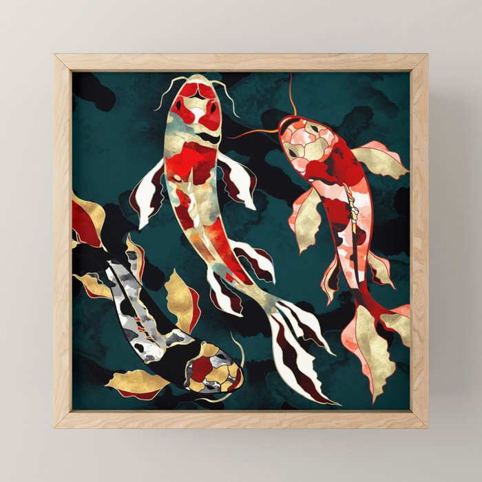 Metallic Koi Mini Art Print Gallery Image 1